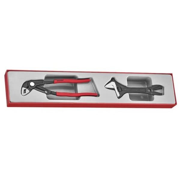 2 Piece 10 Inch Quick Set Water Pump Plier & 8 Inch Alligator Adjustable Wrench Set